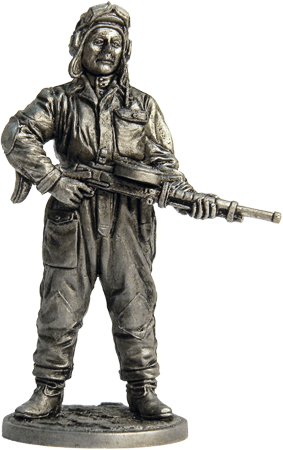 Sovietsky tankista - strelec/radista s guľometom DT (1943-1945)