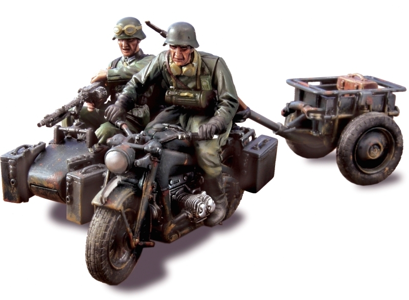 Zündapp KS 750 Motorcycle w. Sidecar, 14. Pz.Div., Eastern Front