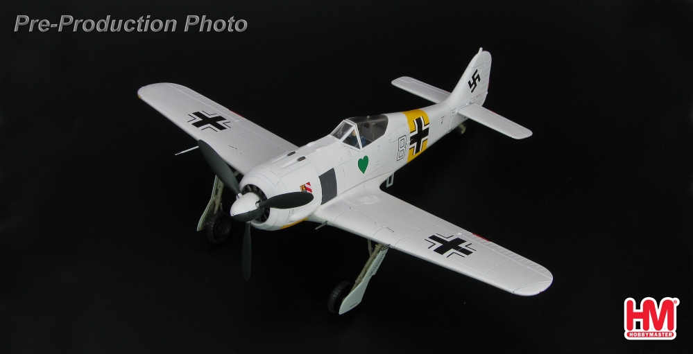 Fw-190A Luftwaffe 1./JG 54 Grunherz, "White 8" -  W. Nowotny, 1943