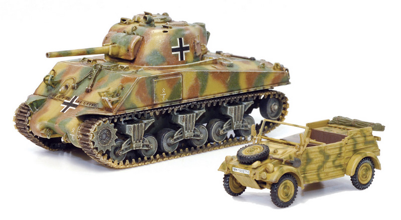 Beutepanzer M4A2 75 + Kubelwagen (set)