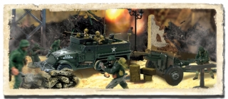 M3A1 Half Track /w Howitzer, US Army and Soldiers set