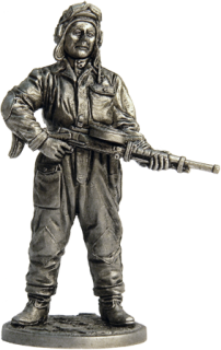 Sovietsky tankista - strelec/radista s guľometom DT (1943-1945)
